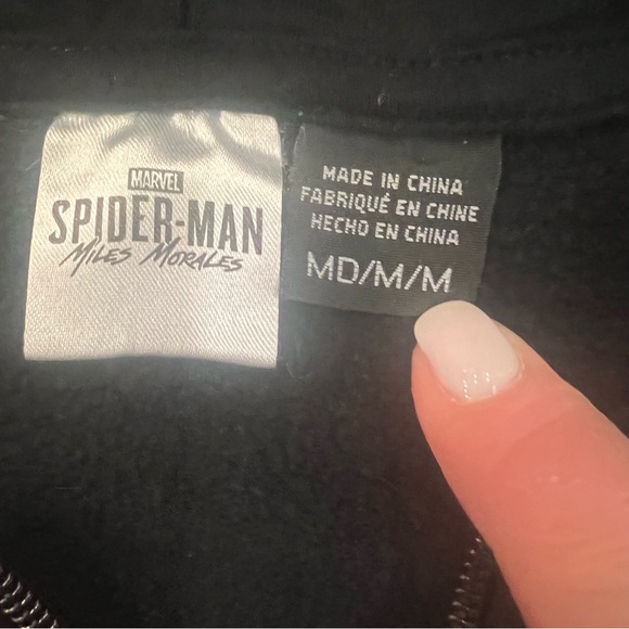 Marvel Spiderman Miles Morales Zip Up Hoodie - Picture 5 of 6